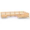 vidaXL 9 pcs conjunto lounge de jardim pinho maci&ccedil;o