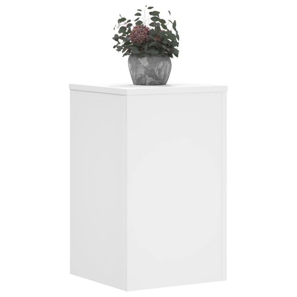 vidaXL Suportes p/ plantas 2 pcs 30x30x50 cm derivados madeira branco