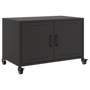 vidaXL M&oacute;vel de TV 68x39x43,5 cm a&ccedil;o preto