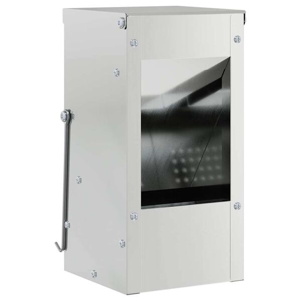 vidaXL Comedouro para Coelhos Prateado 12,5 x 12,5 x 25 cm