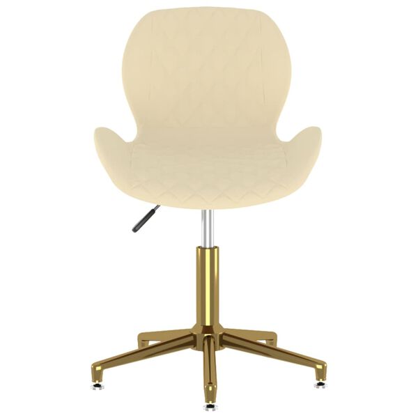 vidaXL Cadeiras de jantar girat&oacute;rias 4 pcs veludo cor creme