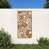 vidaXL Decora&ccedil;&atilde;o p/ muro jardim 105x55cm a&ccedil;o corten design engrenagens