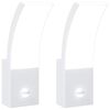 vidaXL Candeeiros parede LED exterior c/ sensor 2 pcs alum&iacute;nio branco