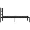 vidaXL Estrutura de cama com cabeceira 80x200 cm metal preto
