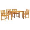 vidaXL Conjunto de Jantar para Jardim 5 unid. Castanho