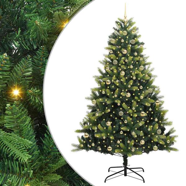 vidaXL Árvore de Natal Artificial Articulada 300 LEDs Verde 240 cm