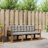vidaXL Conjunto de Sof&aacute;s para Exterior 3 pcs Cinza Natural e Claro