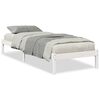 vidaXL Cama extra longa sem colch&atilde;o 100x220 cm pinho maci&ccedil;o branco