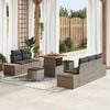 vidaXL Conjunto de Sof&aacute; de Jardim 8 pcs Cinzeto Rattan Sint&eacute;tico