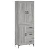 vidaXL Arm&aacute;rio alto 69,5x34x180 cm derivados de madeira sonoma cinza