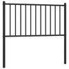 vidaXL Cabeceira de substitui&ccedil;&atilde;o 90 cm metal preto