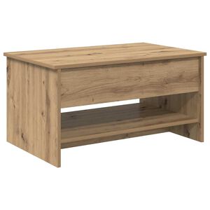 vidaXL Mesa de centro Carvalho Artesanal 80 x 50,5 x 41,5 cm