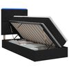 vidaXL Cama de Armazenamento LED com Colch&atilde;o Preto 100 x 200 cm Tecido