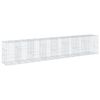 vidaXL Cesto gabi&atilde;o com cobertura 800x100x150 cm ferro galvanizado