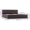 vidaXL Cama hidr&aacute;ulica c/ arruma&ccedil;&atilde;o 160x200cm couro artificial cinza