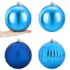 vidaXL Conjunto de bolas de Natal XXL 4 unid. Azul &Oslash; 20 cm Pl&aacute;stico