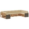 vidaXL Conjunto de Sof&aacute;s para Exterior 10 unid. Natural e Bege