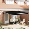 vidaXL Toldo Retr&aacute;til Preto 400 &times; 300 cm Poli&eacute;ster e Metal