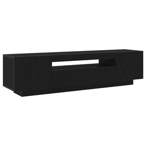 vidaXL Gabinete para TV 160 x 35 x 40 cm Preto Derivados de Madeira