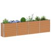 vidaXL Canteiro elevado de jardim 320x40x77cm a&ccedil;o galvanizado prateado