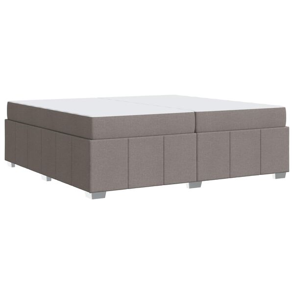 vidaXL Estrutura da Cama Cinzento-acastanhado 200 x 200 cm tecido