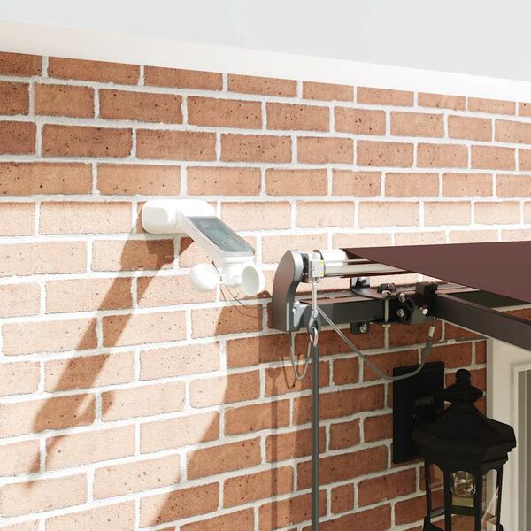 vidaXL Toldo retr&aacute;til autom&aacute;tico com luzes LED 400x300 cm castanho