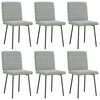 vidaXL Cadeiras de jantar 6 pcs veludo cinzento-claro