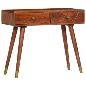 vidaXL Mesa consola 90x35x76 cm madeira de ac&aacute;cia maci&ccedil;a