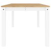 vidaXL Mesa de jantar Panama 180x90x75 cm madeira pinho maci&ccedil;a branco