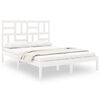 vidaXL Estrutura de cama 120x200 cm madeira maci&ccedil;a branco