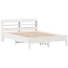 vidaXL Cama sem colch&atilde;o 135x190 cm madeira de pinho maci&ccedil;a branco