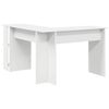 vidaXL Mesa de Canto com Armazenamento Branco 140 x 113,5 x 75 cm