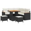 vidaXL Conjunto de Sof&aacute; de Jardim 8 unid. 5-N&uacute;mero de lugares Preto