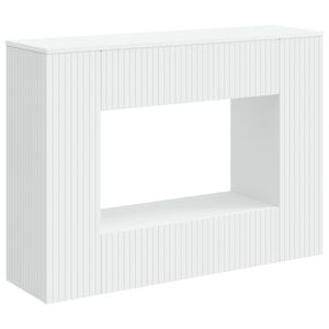 vidaXL Aparador Riscas Branco 101 x 29 x 74 cm Madeira engenheirada