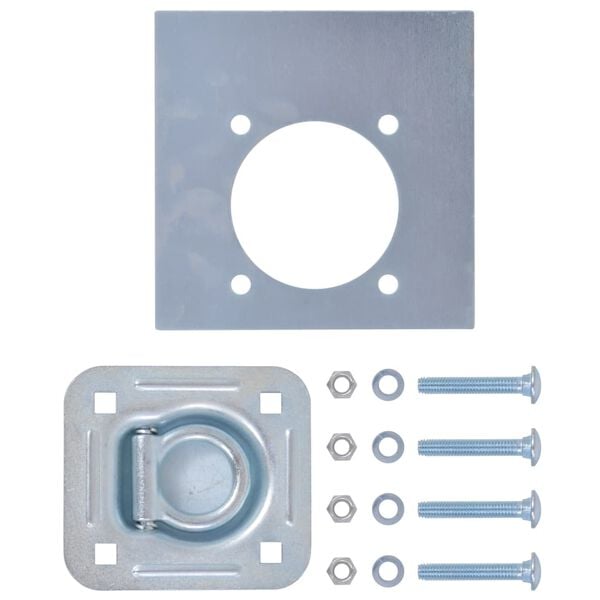 vidaXL An&eacute;is de fixa&ccedil;&atilde;o para atrelados 6 pcs a&ccedil;o galvanizado 2000 kg