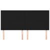 vidaXL Cabeceira Preta 200x5x118/128 cm Tecido