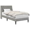 vidaXL Estrutura da Cama Cinzento-claro 90 x 190 cm Veludo