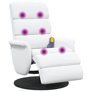 vidaXL Poltrona reclin&aacute;vel Branco PU