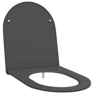 vidaXL Assento de Vaso Sanit&aacute;rio Antracite 47 x 36 x 3,4 cm Duroplast