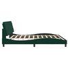 vidaXL Estrutura de cama sem colch&atilde;o 200x200 cm veludo verde-escuro