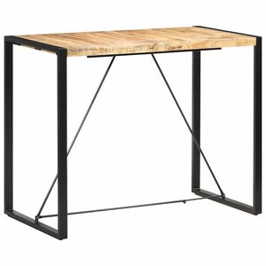 vidaXL Mesa de bar 140x70x110 cm madeira de mangueira maci&ccedil;a