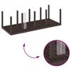 vidaXL Conjunto de Jantar para Jardim 11 pcs Castanho Rattan Polt
