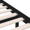 vidaXL Estrutura cama pequena solteiro 75x190 cm madeira maciça preto