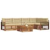 vidaXL Conjunto de Sof&aacute;s para Exterior 6 pcs Natural e Bege