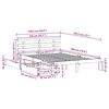 vidaXL Estrutura de cama com gavetas 135x190 cm pinho maci&ccedil;o branco