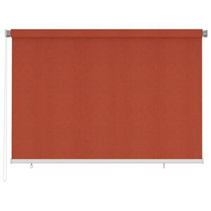vidaXL Estore de rolo para exterior 225 (L) x 140 (A) cm terracota HDPE