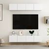 vidaXL Móveis de TV 4 pcs 80x30x30 cm contraplacado branco
