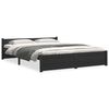 vidaXL Estrutura de cama king 150x200 cm madeira maci&ccedil;a preto