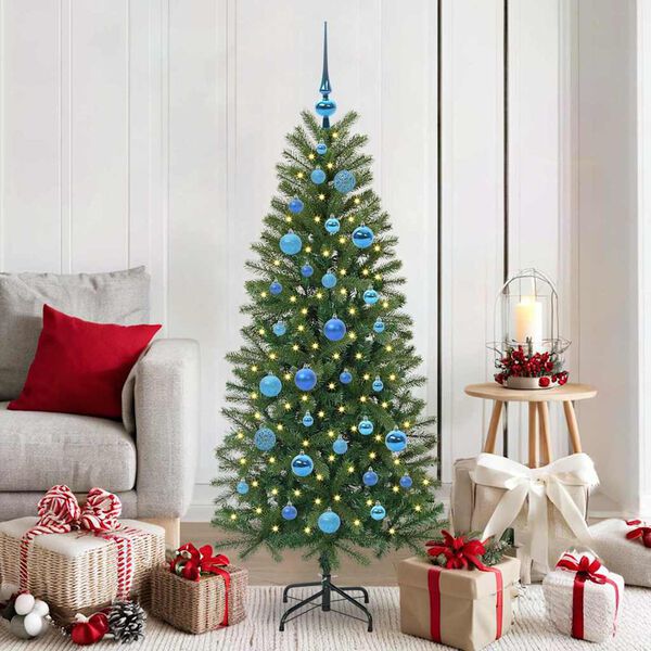 vidaXL &Aacute;rvore de Natal Artificial com 150 LEDs Verde 150 cm PE e PVC