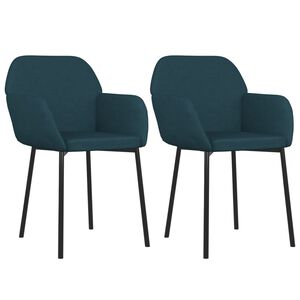 vidaXL Cadeiras de jantar 2 pcs veludo azul